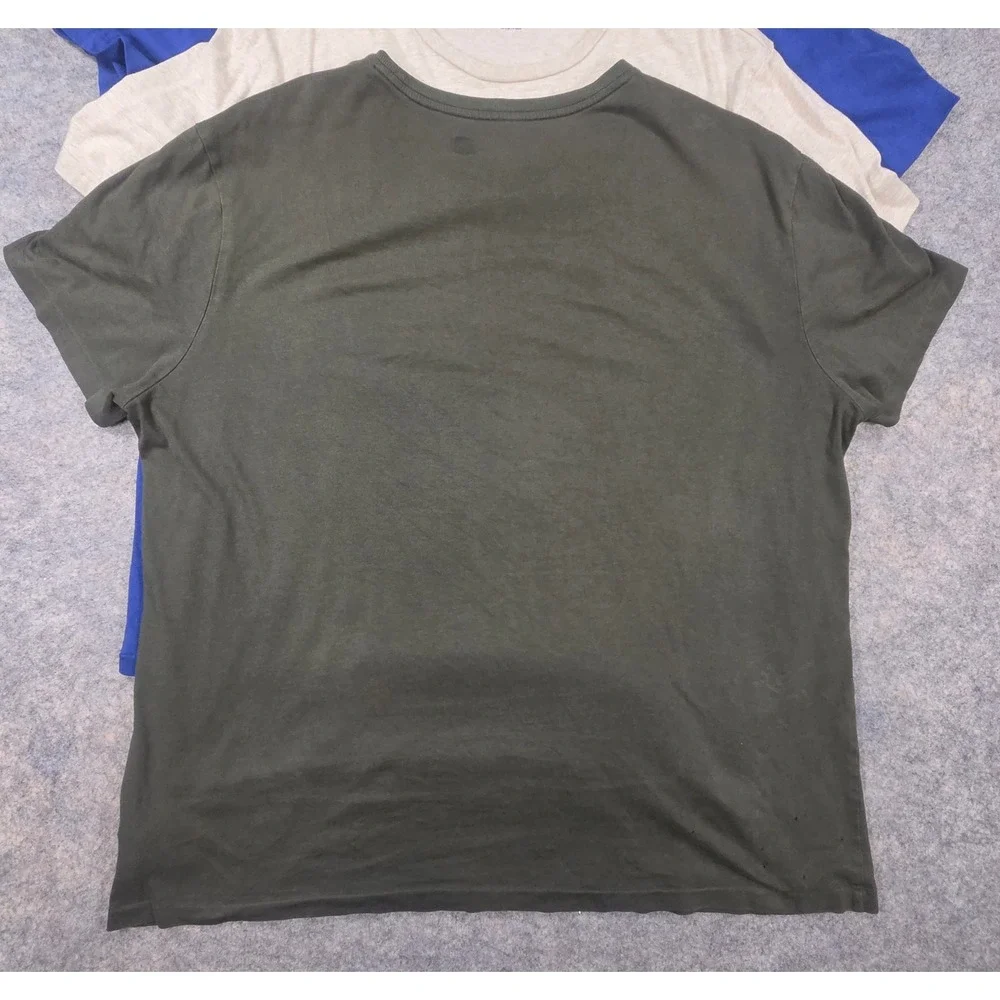 Polo Ralph Lauren Mens XL Shirt Bundle Green Blue Gray Crew Neck Cotton Lot of 3